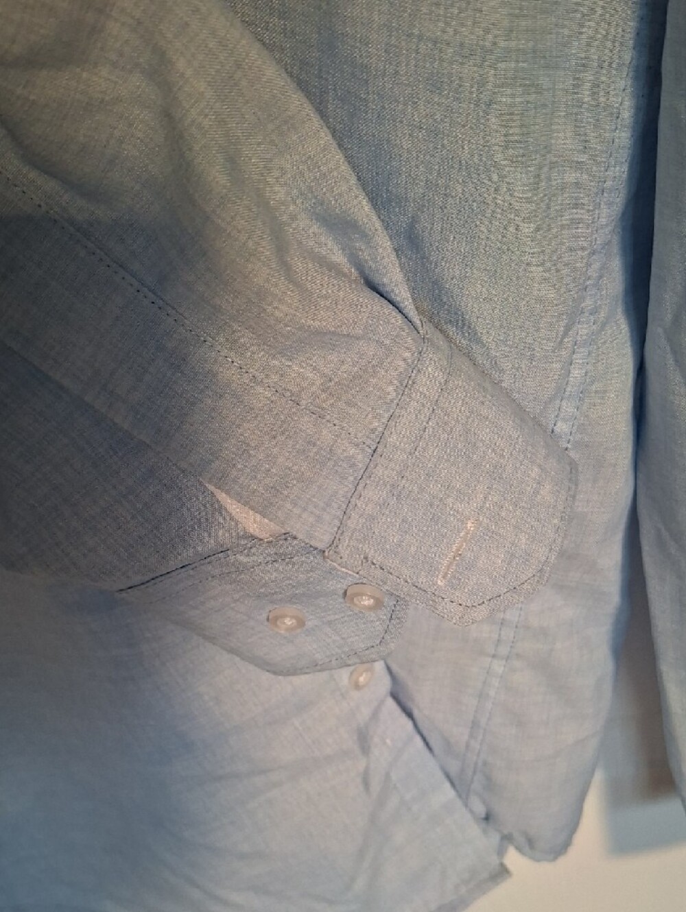 Light Blue Men's Button-Up Shirt‎ - Picture 5 of 6